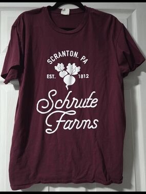 Schrute Farms Short Sleeve Tee - Maroon
